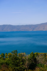 Fototapeta premium Panoramic view of Lake Sevan, Armenia