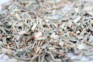 spice mix in best studio quality photographed partly isolated against black background with macro lens taken