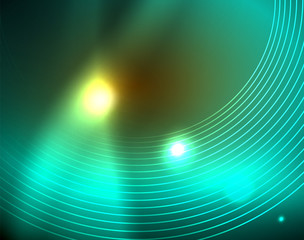 Shiny circles glowing abstract background