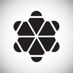 Molecula icon on background for graphic and web design. Simple vector sign. Internet concept symbol for website button or mobile app.