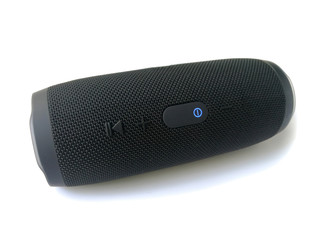 Stylish bluetooth speaker isolated on the white background