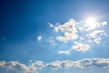 Air clouds in the blue sky