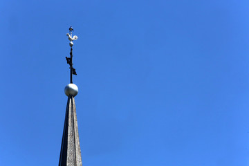 Girouette. Eglise Saint-Nicolas de V&eacute;roce. Saint-Nicolas de V&eacute;roce. / Weathercock. Church of St. Nicholas of Veroce. Saint Nicholas of Veroce.