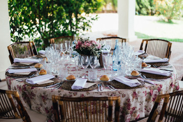 Mesa de boda vintage decorada