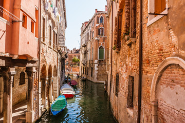 Fototapeta na wymiar One of the canals in Venice