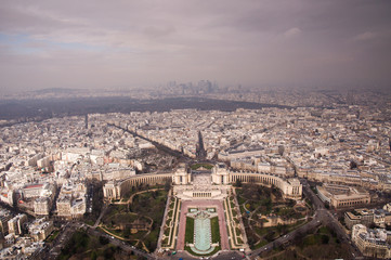 Naklejka premium Vista aérea de la ciudad de París