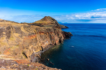 Fototapeta na wymiar Cliffs of Ponta de Sao Lourenco, Madeira islands