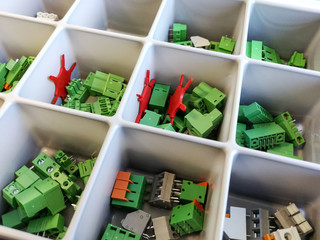 Various electrical connector in the tray