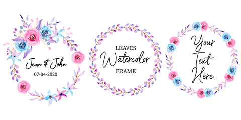 watercolor floral wedding frame collection