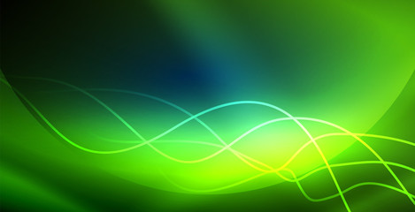 Neon wave background