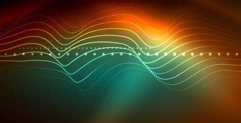 Neon wave background