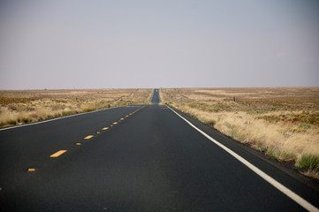 Straight road in southwest in America