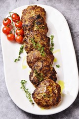 Paleo beef burger patties with pumpkin. Paleo low carb dish