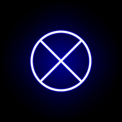delete icon in neon style. Can be used for web, logo, mobile app, UI, UX