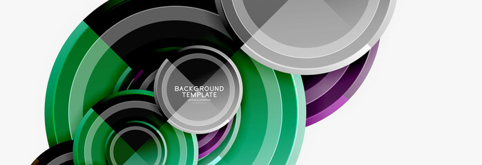 Colorful glossy circles background