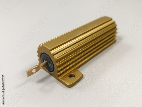 High Power Resistor With Heatsink Isolated Stock Photo And