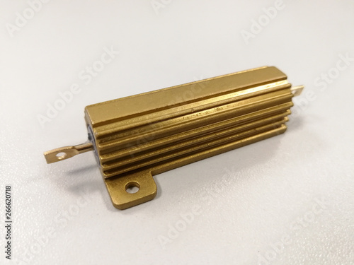 High Power Resistor With Heatsink Isolated Stock Photo And
