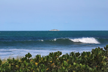 Sea Landscape photographed in Guarapari, Espirito Santo. Picture made in 2007.