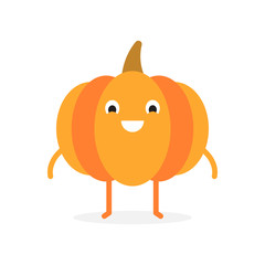 Pumpkin, Cute vegetable character. Halloween