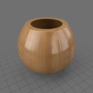Wooden vase