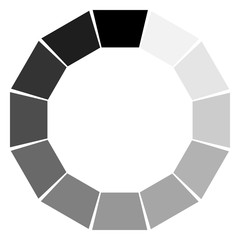 Circular loading sign, isolated on white background, illustration.