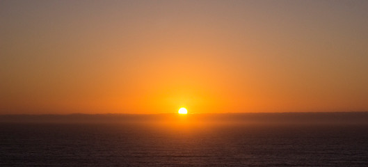 sunset over the sea