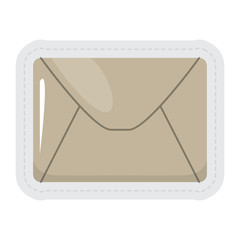Envelope dotted sticker image. Vector illustration design