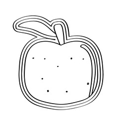 Apple icon dotted sticker. Vector illustration design