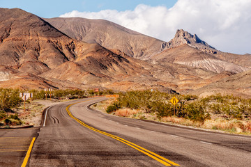 Scenic road through Death Valley National Park - travel photography
