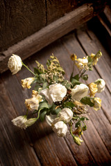 Close-Up Of Wilted White Rose