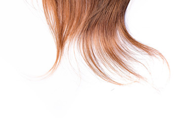 Light brown hair - White background