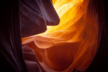 Wonderful colors of the Upper Antelope Canyon - travel photography