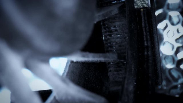 4k Extreme Close-up, Technology Shot of Computer Fan