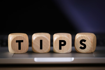 Wooden Blocks With Tips Text