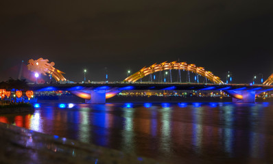 Dragon River Bridge ( Rong Bridge) in Da Nang, Vietnam