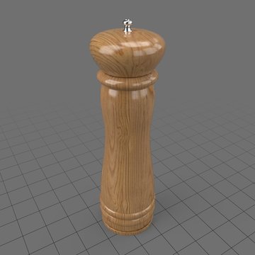 Wooden pepper mill