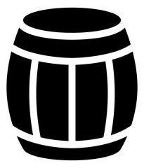 Barrel Oak Cask Vector Icon