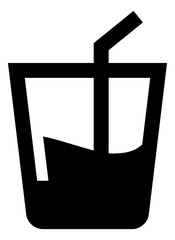 Beverage With Drinking Straw Icon