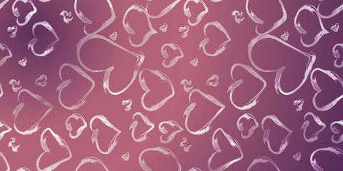 Styled pattern with hearts. Art illustration for surface