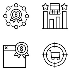 SEO Vector Line Icon Set