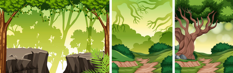 Fototapeta premium Set of nature landscape