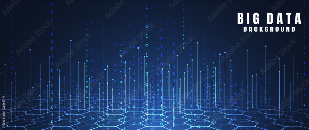Fototapete abstract technology background with big data. internet connection, abstract sense of science and tec