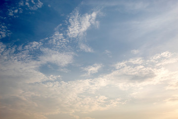 white clouds on the blue sky