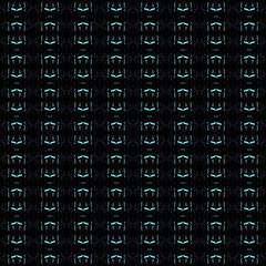 Fototapeta premium dark seamless and tileable pattern with black, turquoise and silver colors. vintage graphic for wallpaper, prints, fabric tiles or wrapping paper