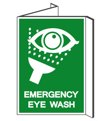 Emergency Eye Wash Symbol Sign, Vector Illustration, Isolate On White Background Label. EPS10