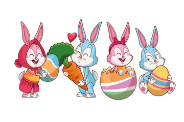 Cute easter bunny celebration