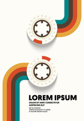 Obraz premium Music poster modern vintage retro style