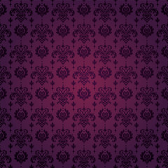 Dark purple background wallpaper in vintage style vector image