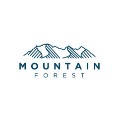 Modern and simple mountain logo design