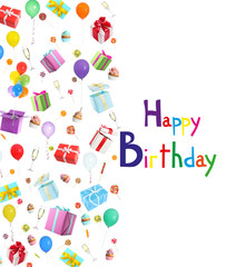 Beautiful gift box with ribbon on white background